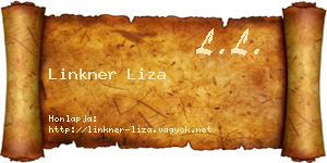 Linkner Liza névjegykártya